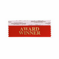 Award Winner Red Award Ribbon w/ Gold Foil Print (4"x1 5/8")